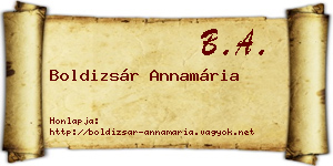 Boldizsár Annamária névjegykártya
